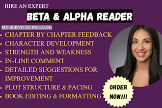 beta or alpha read your christian book, romance, and critique your poems