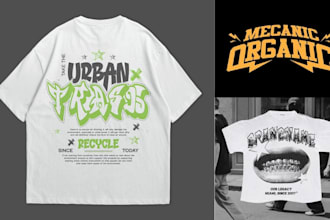 create custom streatwear t shirt designs for clothing brands