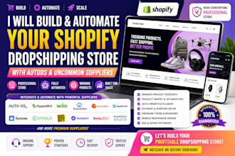 build automate shopify dropshipping store via autods hypersku wiio appscenic