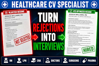 write ats healthcare resume or CV for clinical and medical roles