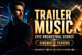 create trailer music, epic orchestral music and cinematic teaser soundtrack