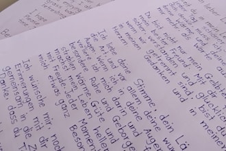 write anything in print letters, german, cursive