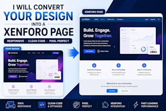 convert your design into a responsive xenforo page