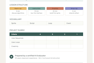 create custom scratch lesson plans