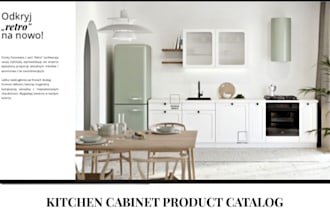 design b2b furniture sales product catalog for kitchen cabinet lookbook brochure