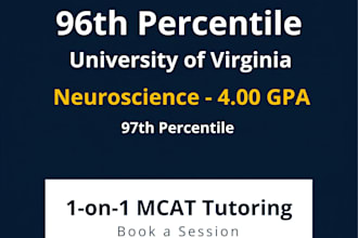 provide expert mcat tutoring as a 519 scorer and uva premed
