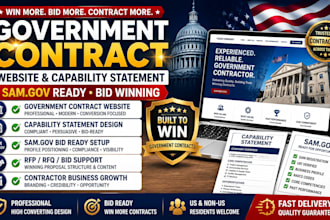 design government contract website capability statement  sam gov bids business