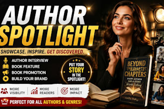 do author spotlight, book feature, book interview and book promotion marketing