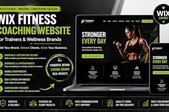 wix fitness coaching website gym trainer yoga wellness consulting website design