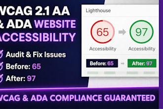 audit and fix website accessibility for wcag 2 1 aa and ada compliance