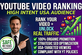 do youtube video ranking and organic USA promotion