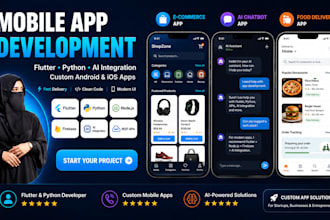 build android and ios mobile apps using flutter and python