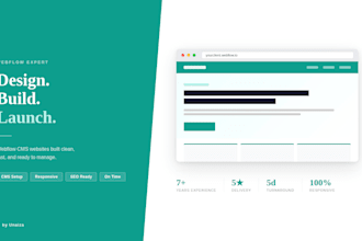 design and build your webflow cms website with SEO setup