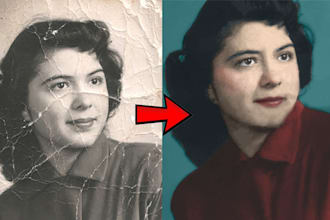 restore and colorize old and damaged photos