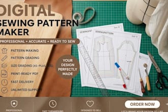 draft precise sewing patterns for fashion designers and brands