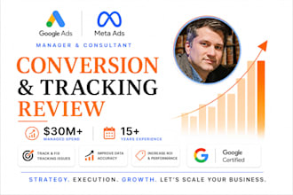 perform a small business tracking and conversion review, for ad spends under 5k