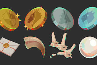 create spot illustrations for games, digital, and physical media