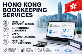 be your hong kong accountant for monthly bookkeeping reconciliations and cleanup