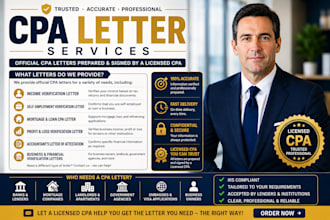 create CPA letter comfort letter income verification and mortgage letter