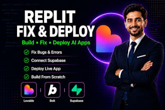 fix broken replit app, debug error, ai web app, saas mvp, vibe coded app, base44