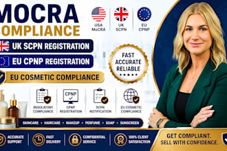 handle mocra compliance, uk scpn and cpnp registration, eu cosmetic compliance
