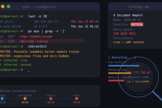 investigate your hacked linux server and deliver a incident report