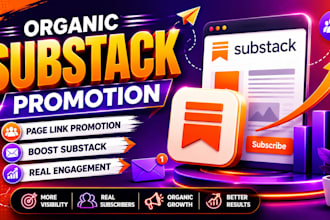 do organic substack promotion, page link promotion, boost substack subscribers
