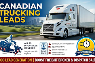 do canada trucking lead generation and canadian b2b lead generation
