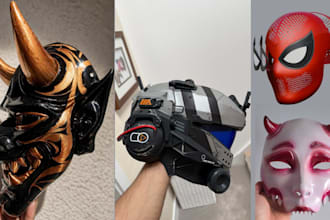 sculpt 3d mask 3d helmet cosplay mask 3d print and paint mask