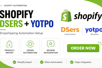 setup shopify dsers yotpo dropshipping store automation shopify yotpo setup