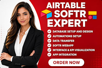 setup airtable database, airtable automation, airtable crm, webapp expert, softr