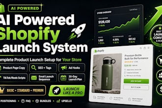 create a shopify product launch system with ai