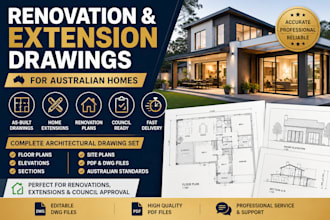 create renovation extension and as built drawings for australian homes
