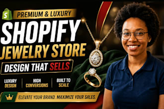 design luxury shopify jewelry store redesign ecommerce website development, SEO