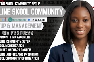 setup skool online community, skool course creation, skool community manager