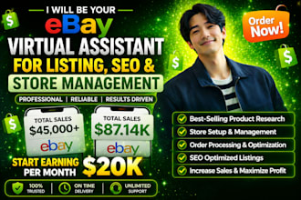 professional ebay VA for store management