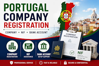do portugal company registration, nif and bank account setup