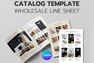 design print pdf catalog, brochure for wholesale and retail product display