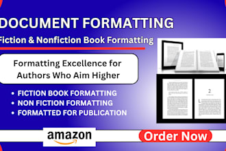 amazon ready format fiction and non fiction book novel formatting for KDP
