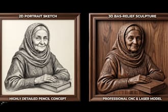 2d to 3d bas relief 3d laser engraving 3d wood carving cnc engraving 3d abstract
