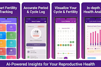 build ai conception calculator app, cycle prediction app, fertility window track