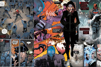 do comic book illustration, comic graphic novel, comic page, comic artist