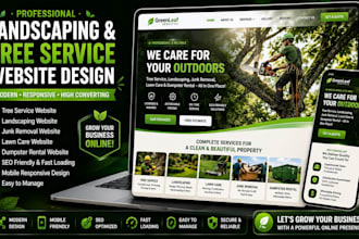 design tree service landscaping junk removal lawn care dumpster rental website
