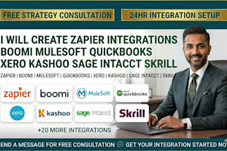 zapier integrations boomi mulesoft quickbooks xero kashoo sage intacct skrill
