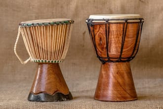 create djembe, dundun, bata drum, darbuka, udu,shekere, balafon and marimba