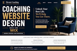 design a professional coaching website for life coach on wix