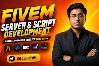 develop custom qbcore or esx fivem server and fix bugs
