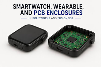 do smartwatch, pcb enclosure, solidworks fusion360 wearable prototype cad design
