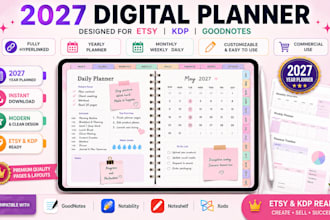 design 2027 yearly etsy, kdp, digital planner