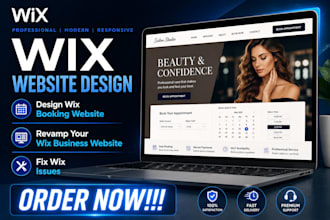 design wix booking website, revamp your wix business website, and fix wix issues